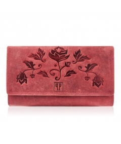 PAOLO PERUZZI Dámska kožená peňaženka a kľúčenka Vintage ZUP-95-RD | červená
