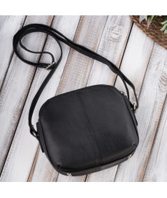 PAOLO PERUZZI Dámska kožená kabelka na rameno SI-11-BL | čierna