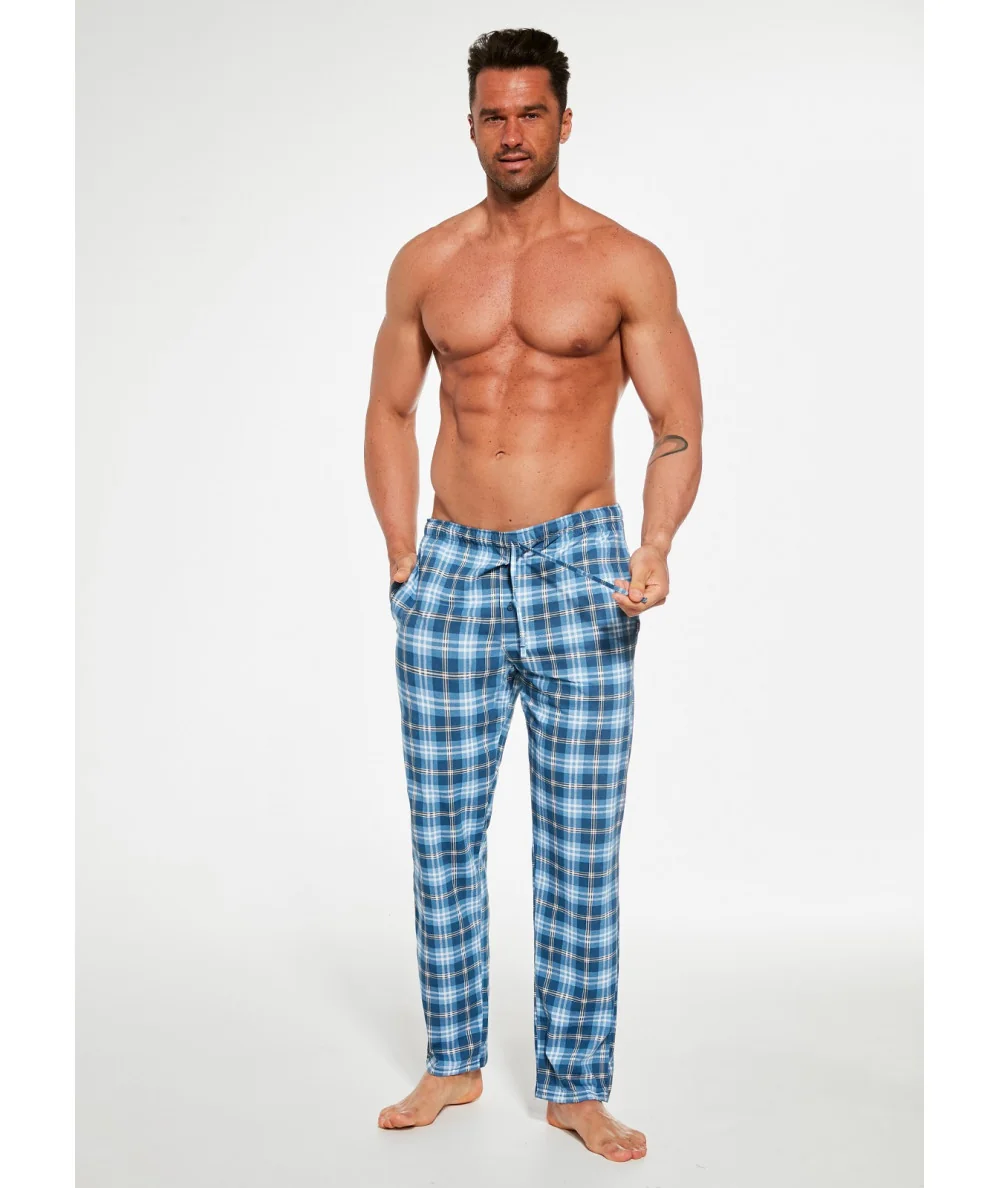 Cornette Pánske pyžamové nohavice | modrá