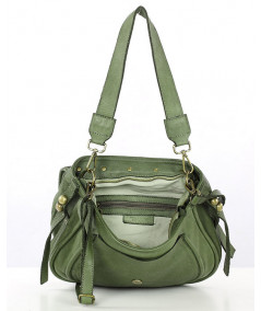 Marco Mazzini Klasická kožená kabelka | zelená