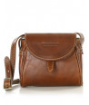 MARCO MAZZINI Mini kožená kabelka na telefón a peňaženku | hnedá