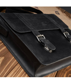 PAOLO PERUZZI Pánska kožená taška Vintage T-99-HBL | čierna