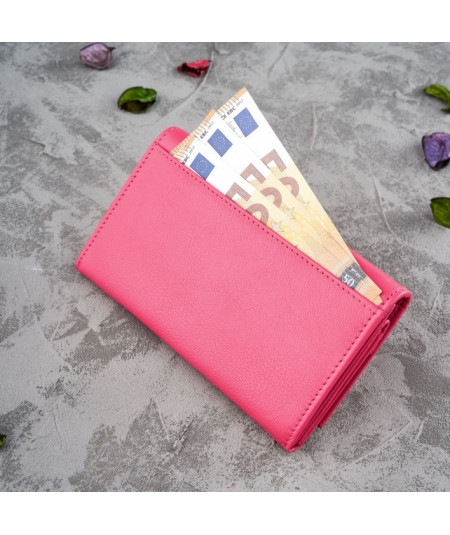 Paolo Peruzzi Dámska kožená ľadvinka a peňaženka ZUP-105-PI | ružová