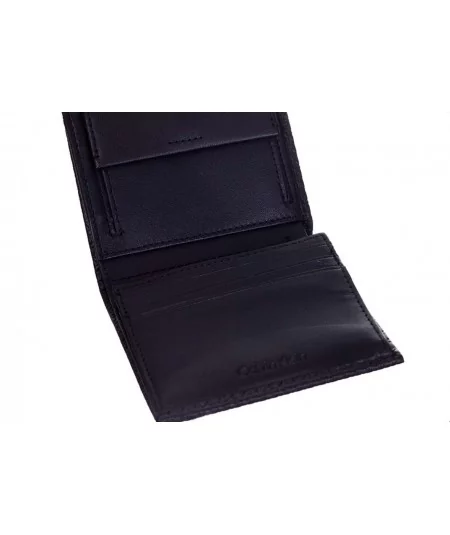 CALVIN KLEIN Pánska kožená peňaženka | čierna