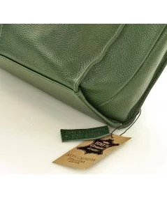 MAZZINI Kožená shopper kabelka Portofino Max | zelená