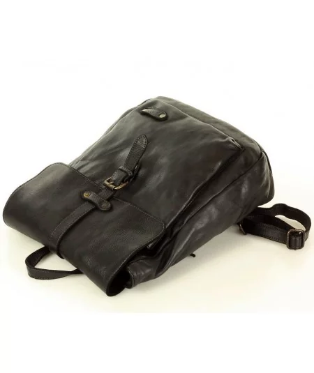 MARCO MAZZINI Dámsky kožený batoh handmade | čierna