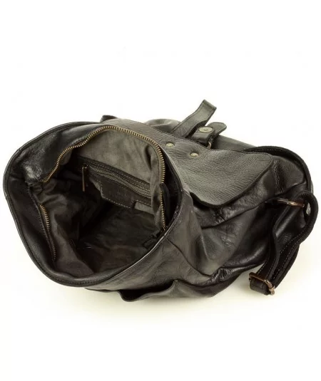 MARCO MAZZINI Dámsky kožený batoh handmade | čierna