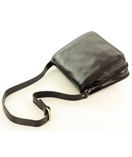 MARCO MAZZINI Kožená taška na notebook | čierna