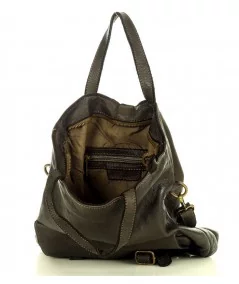 MARCO MAZZINI Kožená taška & batoh s predným vreckom | caffe