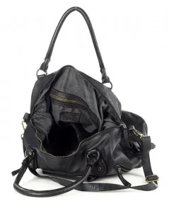 MARCO MAZZINI Dámska kožená taška Handmade | čierna