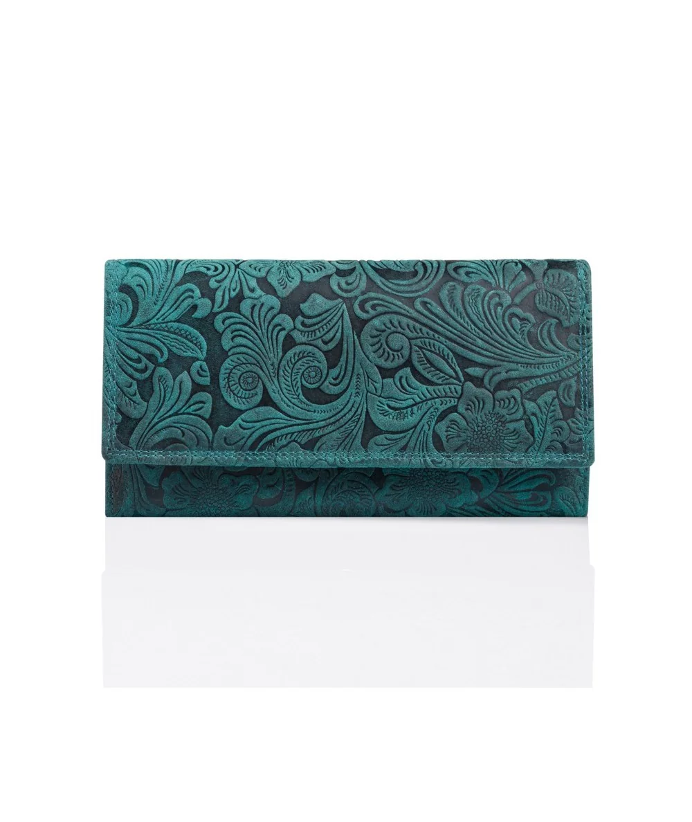PAOLO PERUZZI Dámska kožená peňaženka VINTAGE | zelená