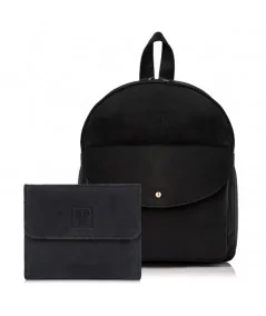 Paolo Peruzzi Dámska darčeková súprava, batoh a peňaženka ZUP-25-BL | čierna