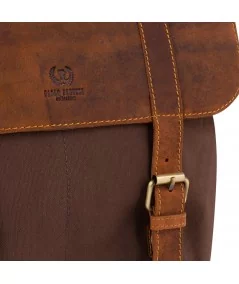 PAOLO PERUZZI Pánsky kožený batoh Vintage | hnedá