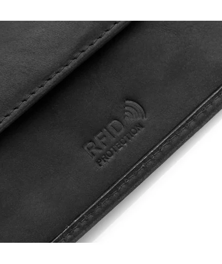 PAOLO PERUZZI Pánska kožená peňaženka s RFID | modrá