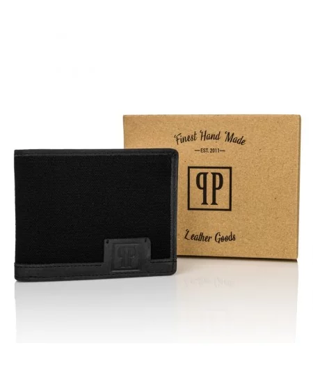 Paolo Peruzzi Pánsky set batoh + peňaženka Vintage | čierna