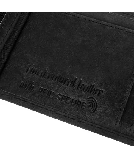 PAOLO PERUZZI Pánsky set taška cez rameno + peňaženka ZUP-17-BL | čierna