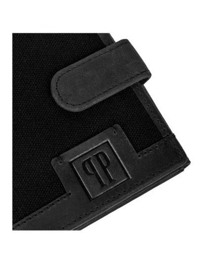 PAOLO PERUZZI Pánsky set taška cez rameno + peňaženka ZUP-19-BL | čierna