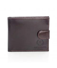 PAOLO PERUZZI Elegantná pánska kožená peňaženka | hnedá