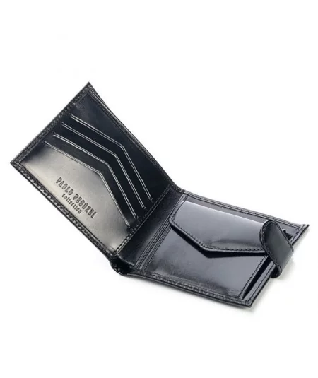 PAOLO PERUZZI Elegantná pánska kožená peňaženka | čierna