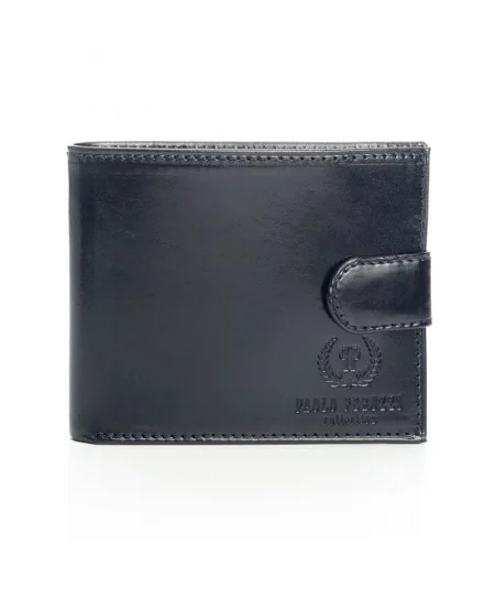 PAOLO PERUZZI Elegantná pánska kožená peňaženka | čierna