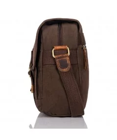 PAOLO PERUZZI Pánska taška cez rameno Vintage T-17-BR | hnedá