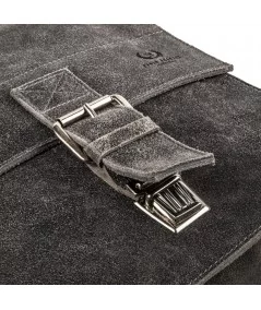 PAOLO PERUZZI Pánska kožená taška cez rameno | šedá