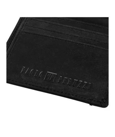 PAOLO PERUZZI Pánska kožená taška a peňaženka | čierna