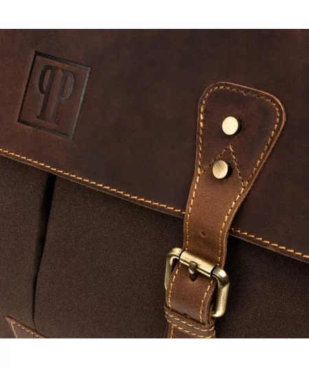 PAOLO PERUZZI Pánska taška na rameno & peňaženka | hnedá