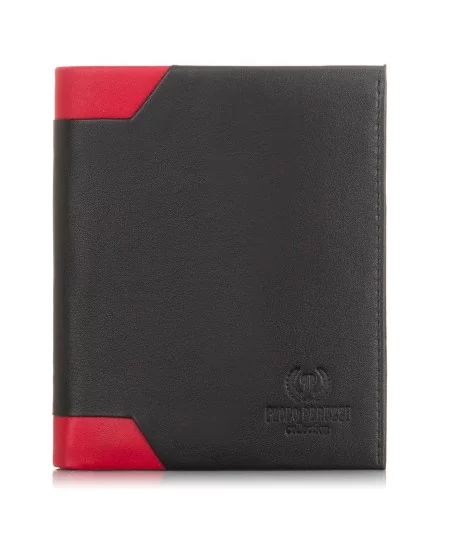 PAOLO PERUZZI Pánska kožená peňaženka RFID| červená