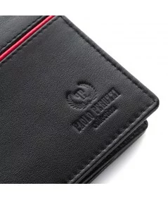 PAOLO PERUZZI Pánska kožená peňaženka RFID | červená