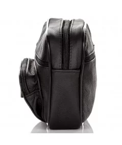 PAOLO PERUZZI Pánska kožená taška do ruky | čierna