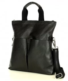 MAZZINI Kožená shopper taška Gala New | čierna