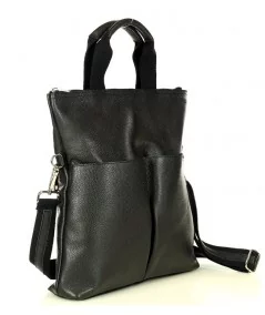 MAZZINI Kožená shopper taška Gala New | čierna