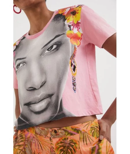 DESIGUAL Dámske tričko | ružová
