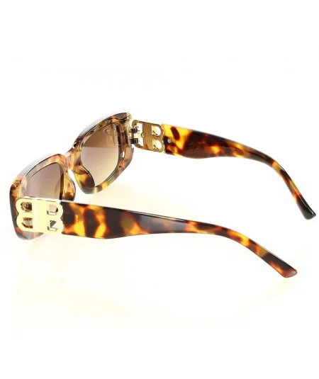 VOUGE STYLE Obdĺžnikové dámske slnečné okuliare | hnedá