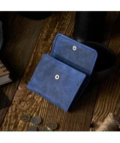 PAOLO PERUZZI Dámska kožená peňaženka RFID | modrá
