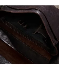 PAOLO PERUZZI Pánska kožená taška cez rameno | hnedá