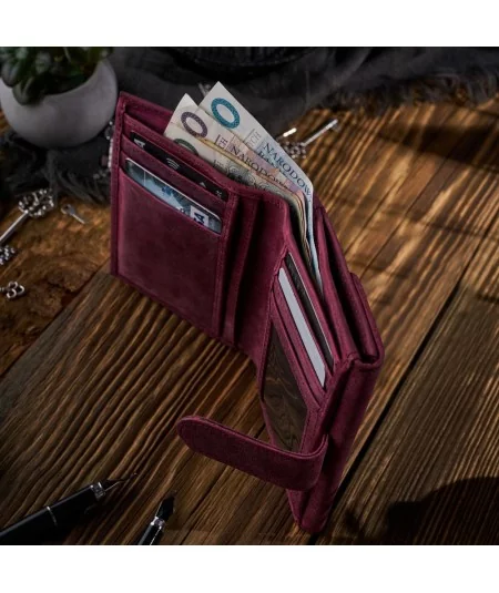 PAOLO PERUZZI Dámska kožená peňaženka s RFID | ružová
