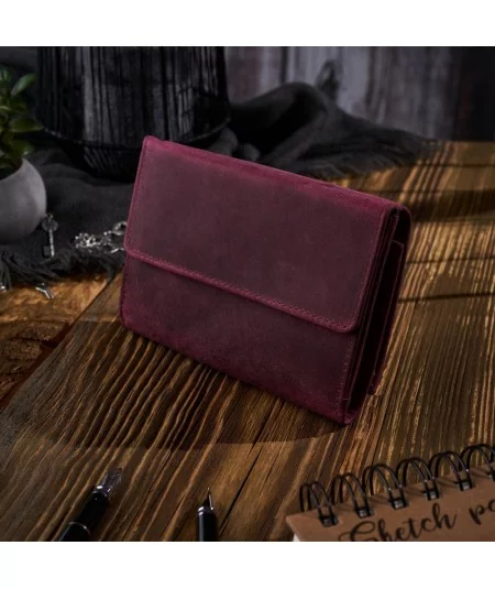 PAOLO PERUZZI Dámska kožená peňaženka RFID | ružová