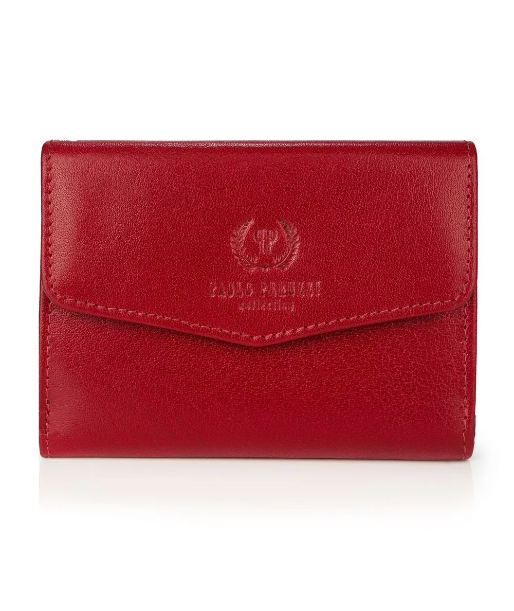 PAOLO PERUZZI Dámska kožená peňaženka | červená