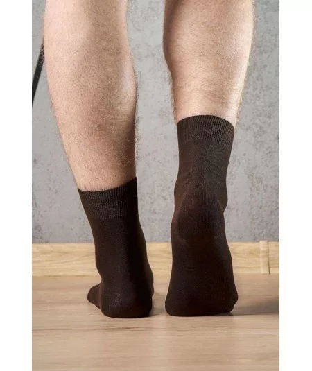 BRODRENE Pánske ponožky 44-46 | hnedá