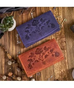 PAOLO PERUZZI Dámska kožená peňaženka Vintage | oranžová