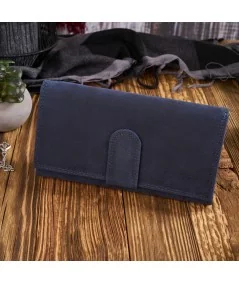 PAOLO PERUZZI Dámska kožená peňaženka | modrá