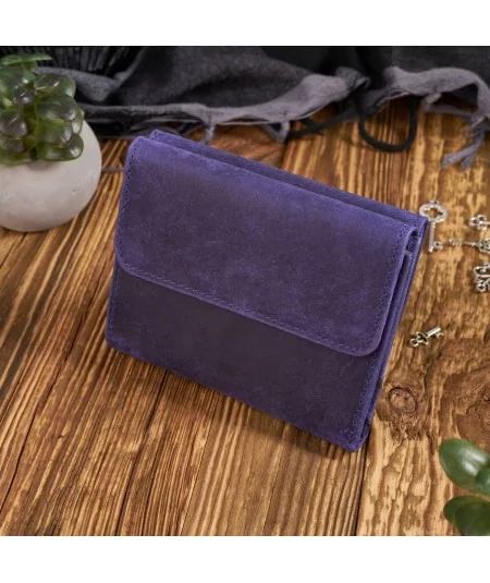 PAOLO PERUZZI Dámska kožená peňaženka | fialová