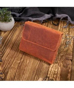 PAOLO PERUZZI Dámska kožená peňaženka | oranžová
