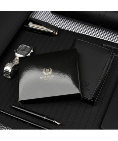 PAOLO PERUZZI Veľká pánska kožená peňaženka | čierna