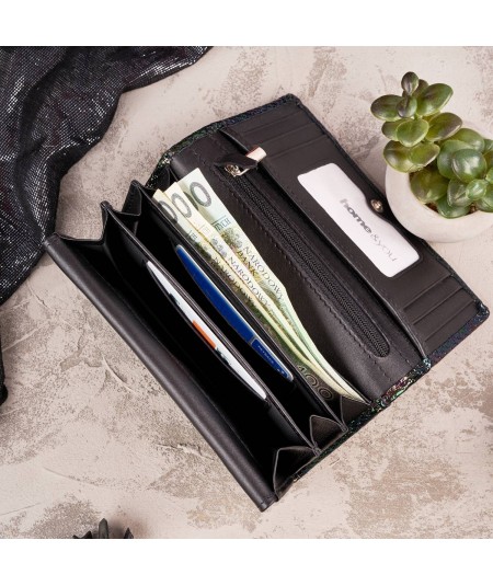 PAOLO PERUZZI Dámska kožená peňaženka | zelená