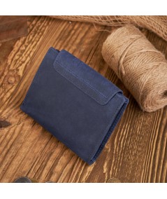 PAOLO PERUZZI Dámska kožená peňaženka s RFID | tmavomodrá