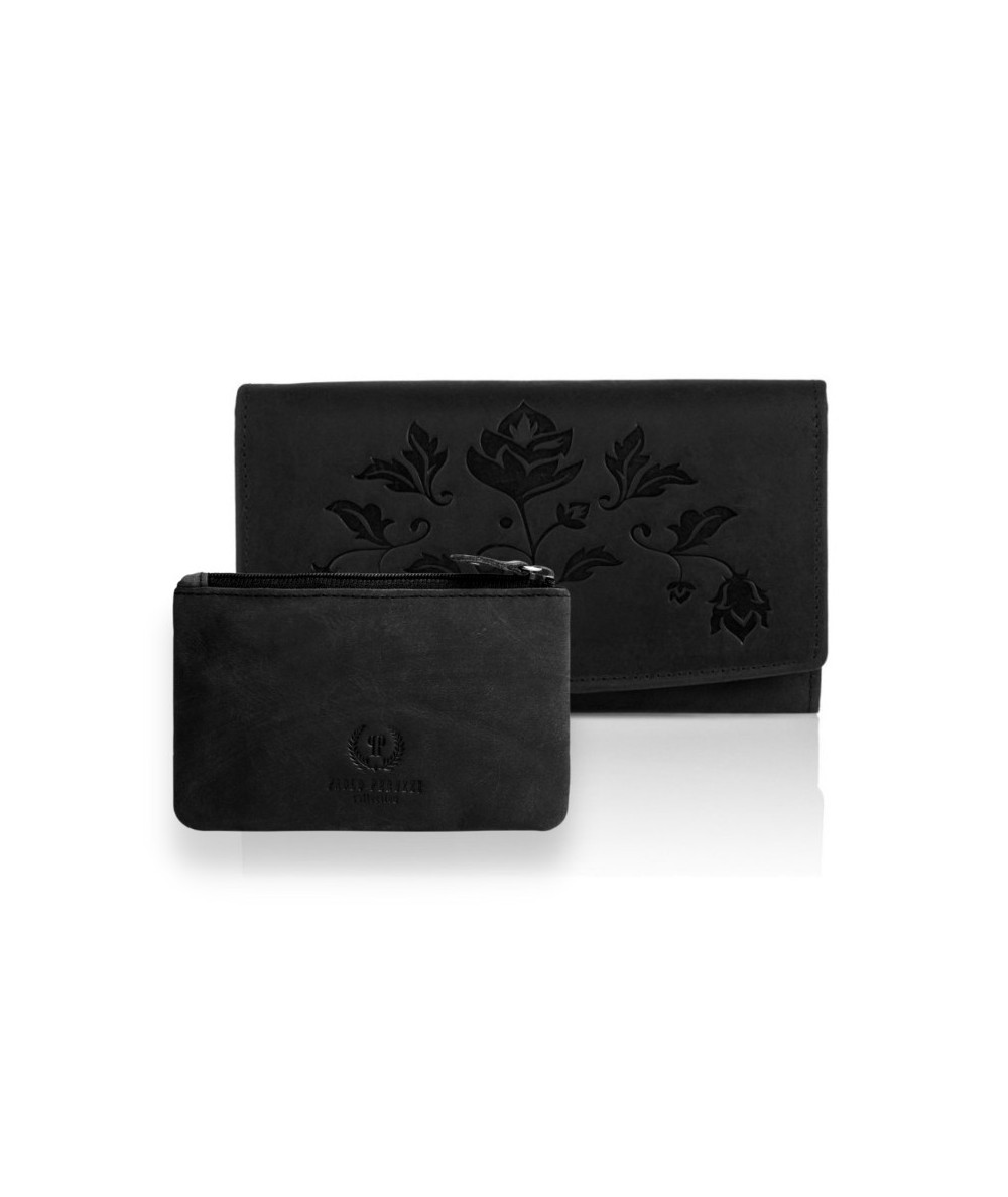 PAOLO PERUZZI Dámska peňaženka + puzdro ZUP-36-BL | čierna