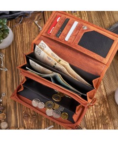 PAOLO PERUZZI Dámska peňaženka + puzdro ZUP-37-OR | oranžová